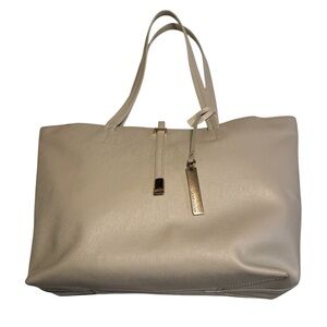 High End Vince Camuto Gray Taupe Purse Hand Bag Tote Excellent Shape